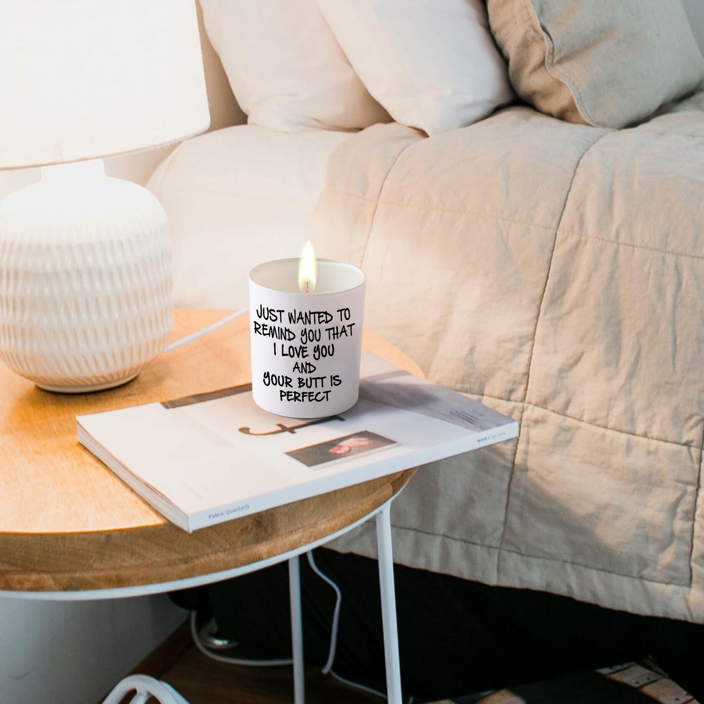 BFJLIFE Lavender Scented Soy Candle Gift for Women Girlfriend Wife 3.25x2.75in