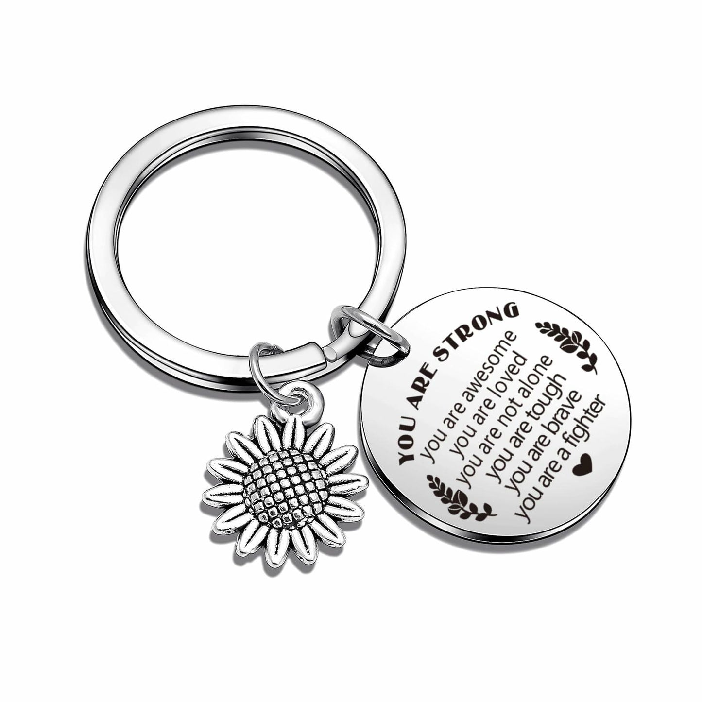 ASANHAO Get Well Soon Keychain Cancer Survivor Support Gift 1.18″