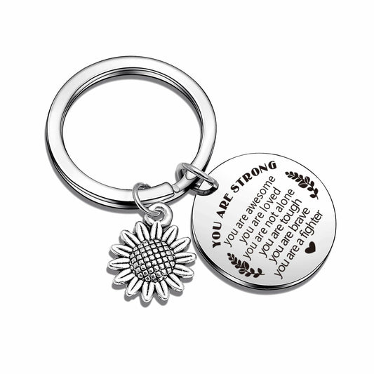 ASANHAO Get Well Soon Keychain Cancer Survivor Support Gift 1.18″
