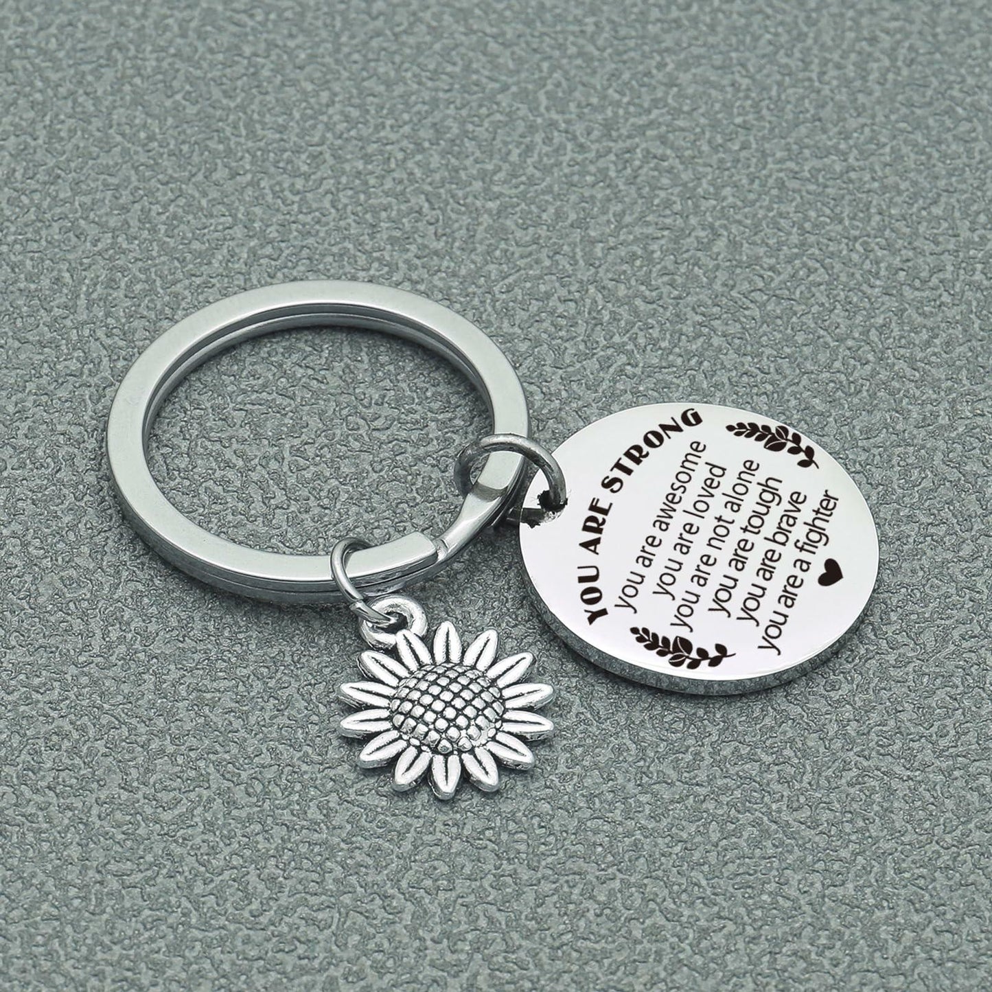 ASANHAO Get Well Soon Keychain Cancer Survivor Support Gift 1.18″