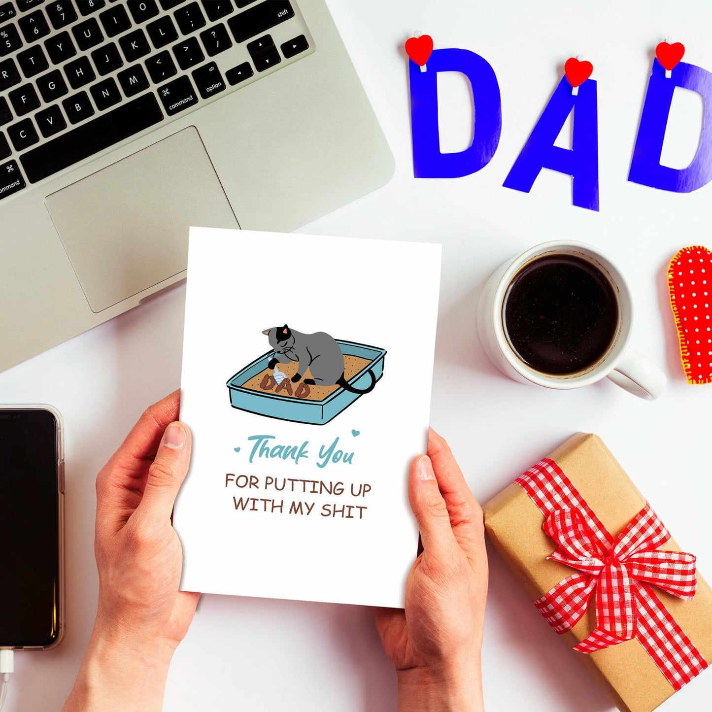 Heyshoo Wrestling Father's Day Card Cute Slammin' Gift Colorful Cartoon