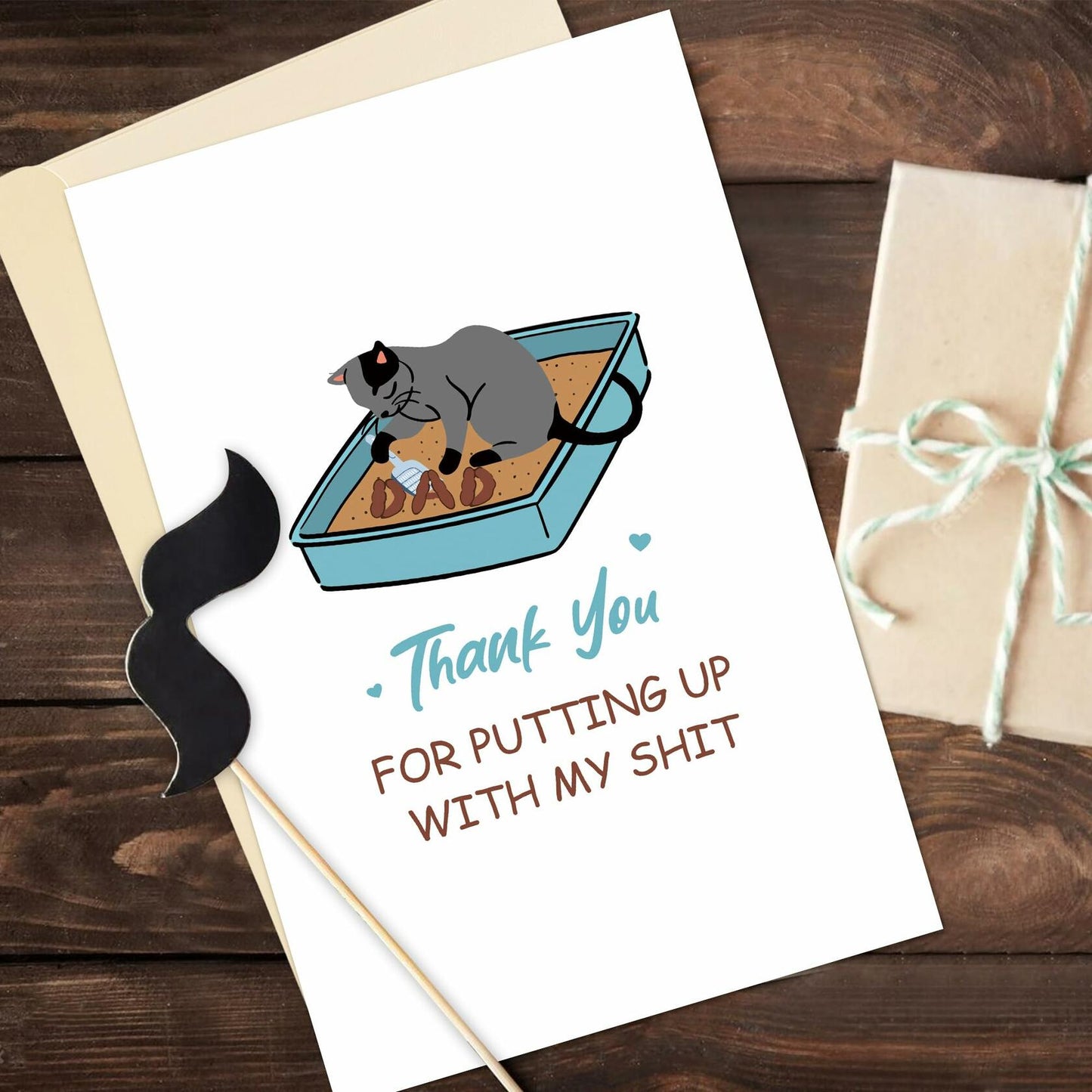 Heyshoo Wrestling Father's Day Card Cute Slammin' Gift Colorful Cartoon