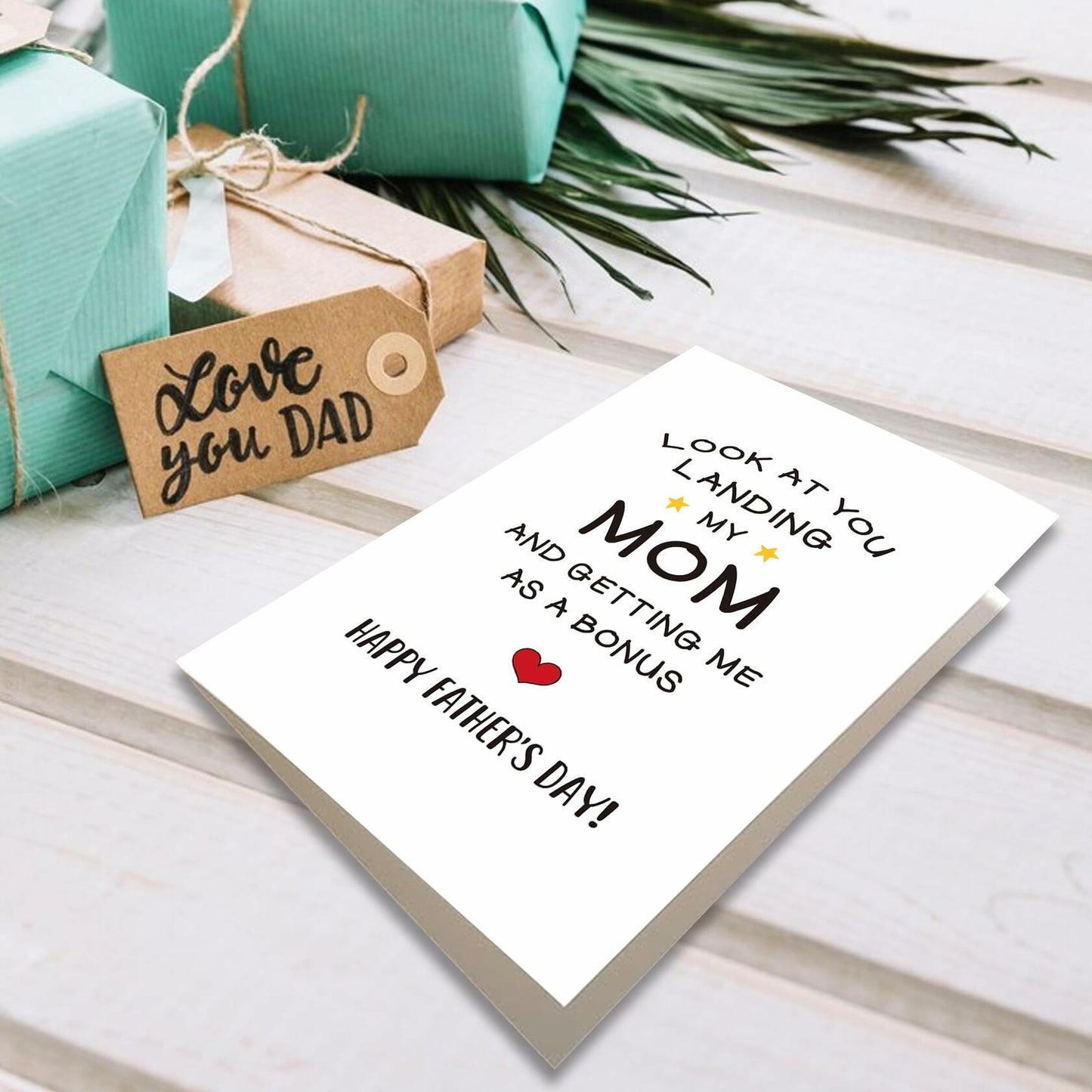 Heyshoo Funny Stepdad Father's Day Card Humor Bonus Dad Gift