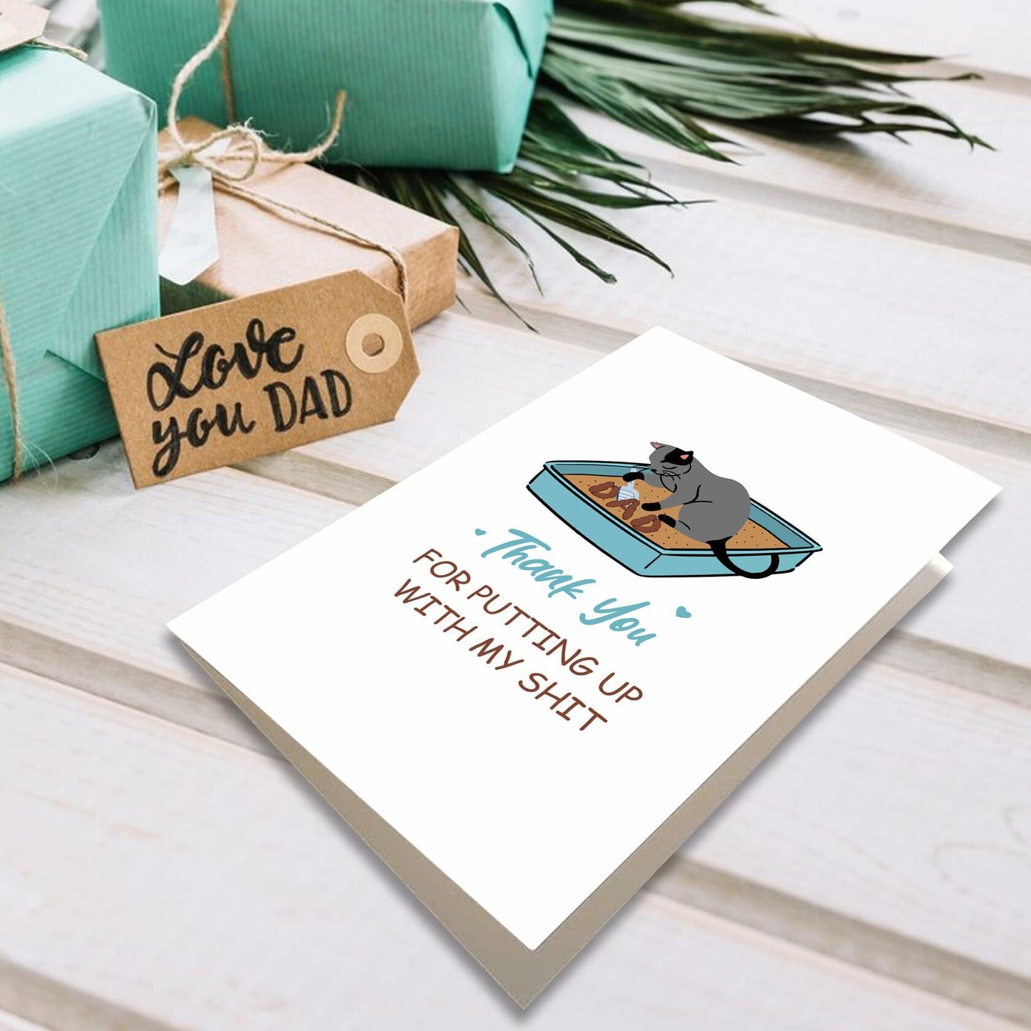 Heyshoo Wrestling Father's Day Card Cute Slammin' Gift Colorful Cartoon