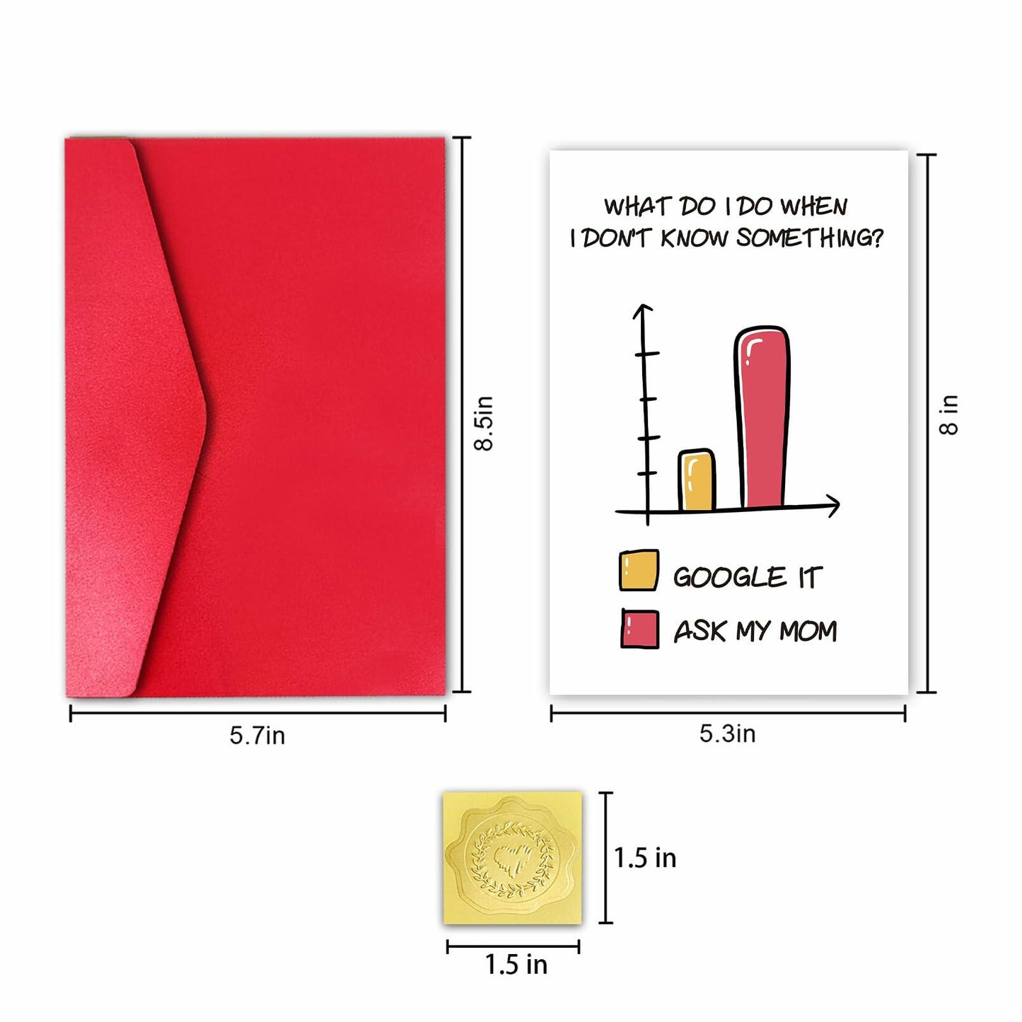 CSMOSJgreetings Funny Mothers Day Card for Mom from Son Daughter Color #13