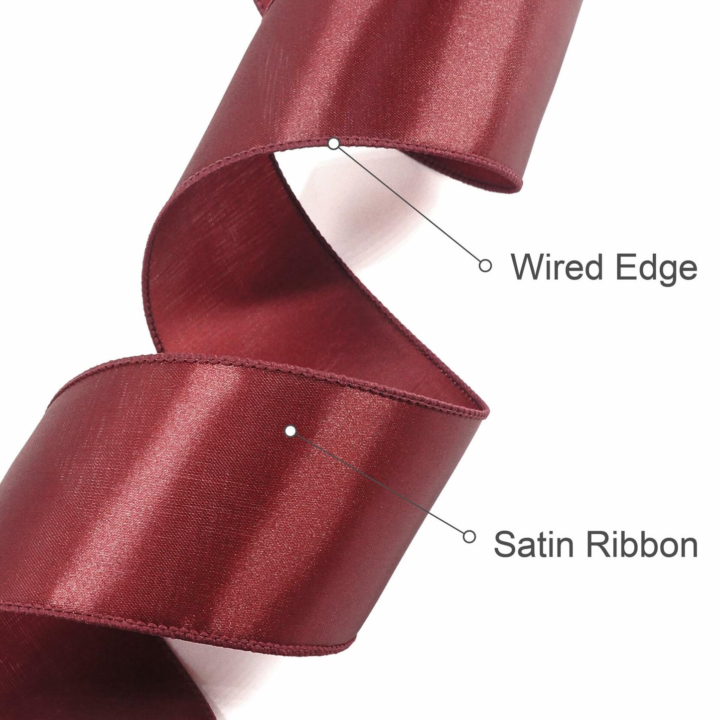 Traico 1.5" Navy Blue Satin Wired Ribbon 20 Yards for Christmas Wedding