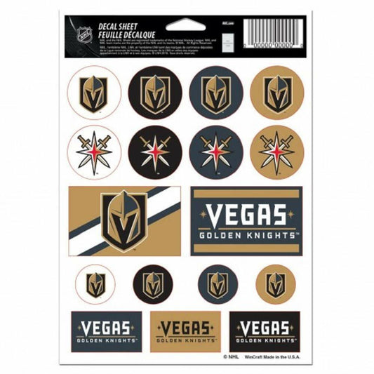 WinCraft NHL Las Vegas Golden Knights Sticker Sheet 5x7 Inch Golden