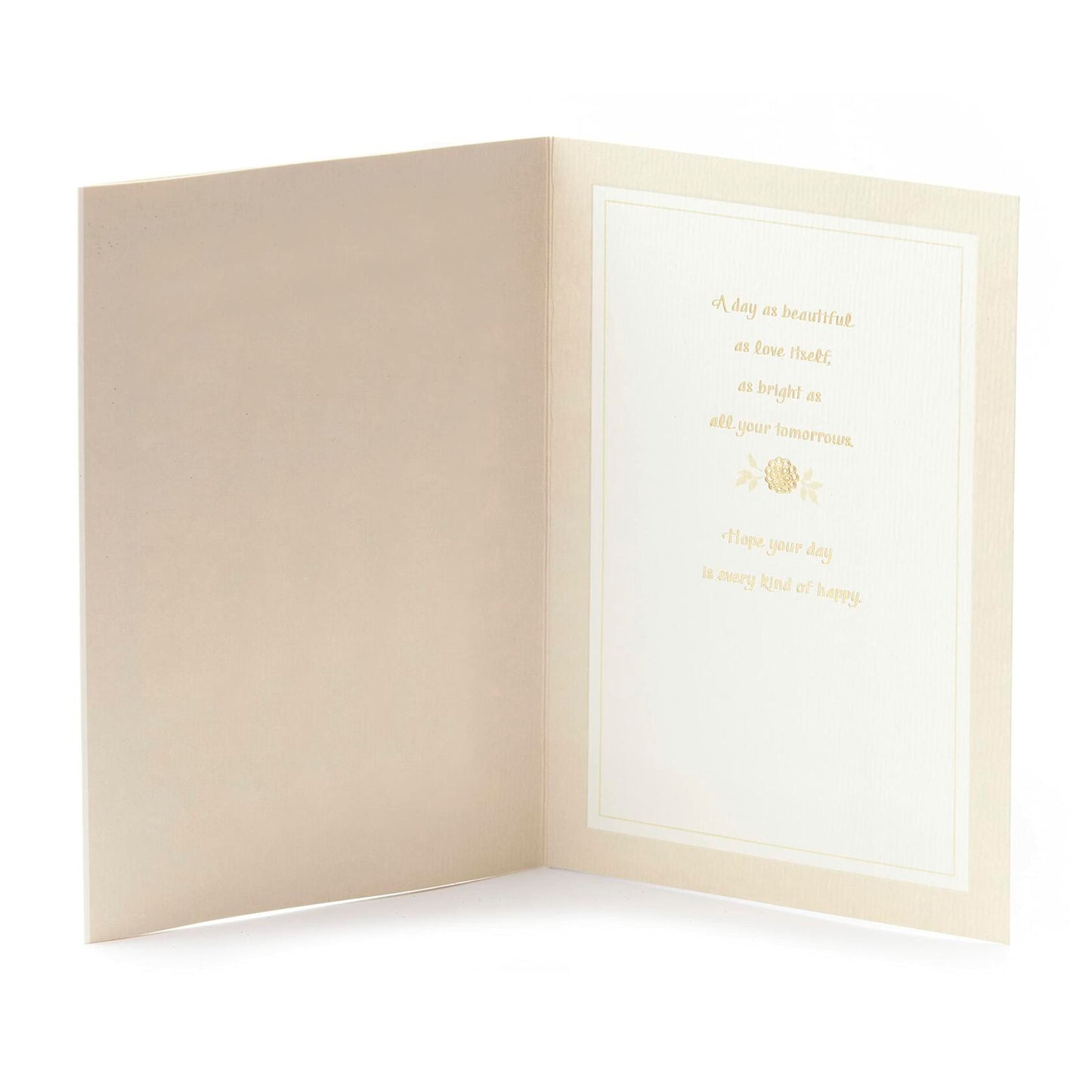 Hallmark Wedding Card Mr. & Mrs. Elegant Design with Envelope