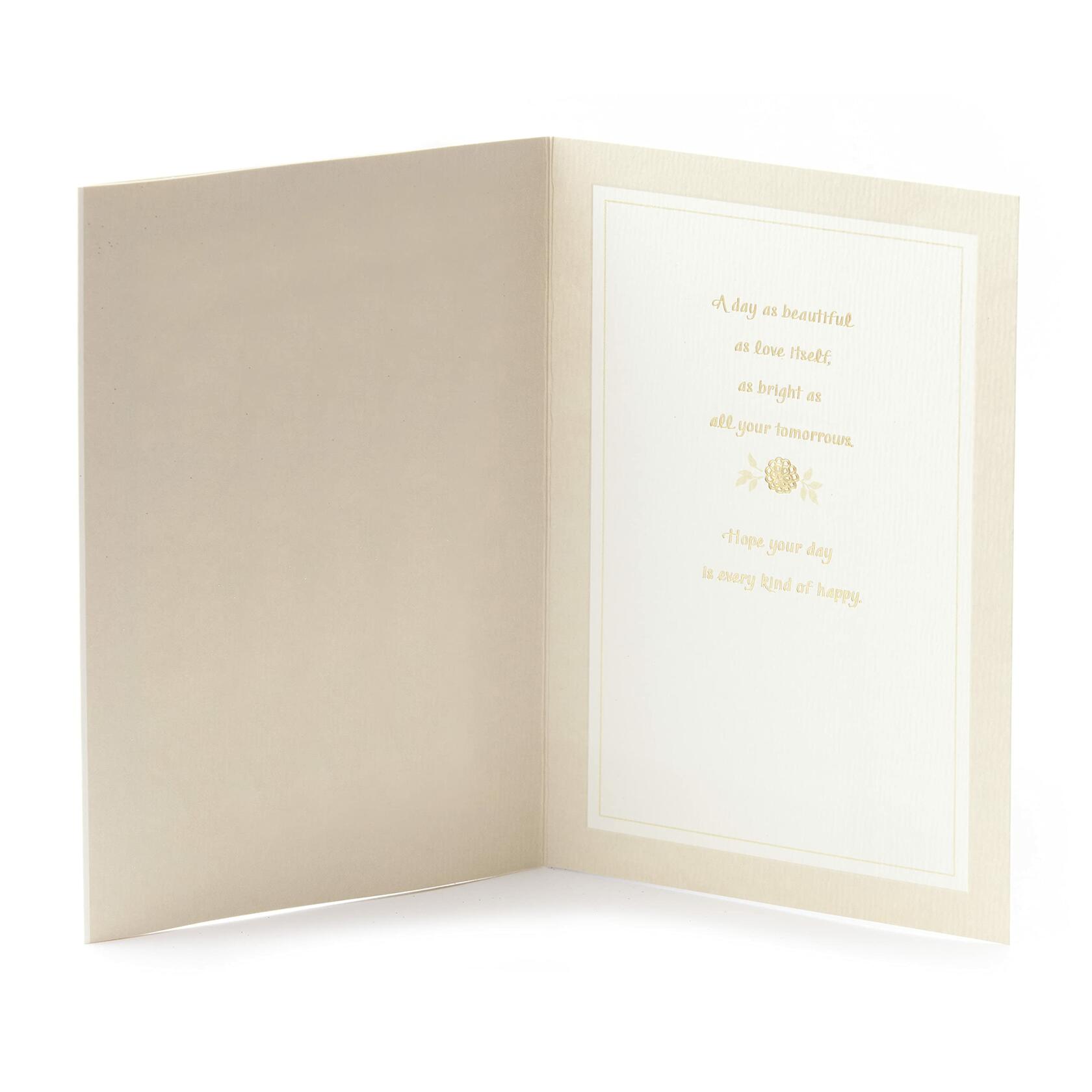 Hallmark Wedding Card Mr. & Mrs. Elegant Design with Envelope