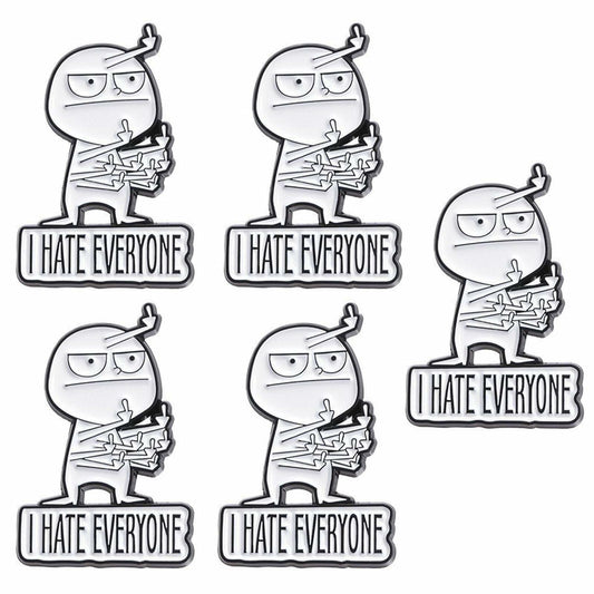 XMTYQ Funny Sarcastic Enamel Pins Set 5pcs Humor Brooch Collection