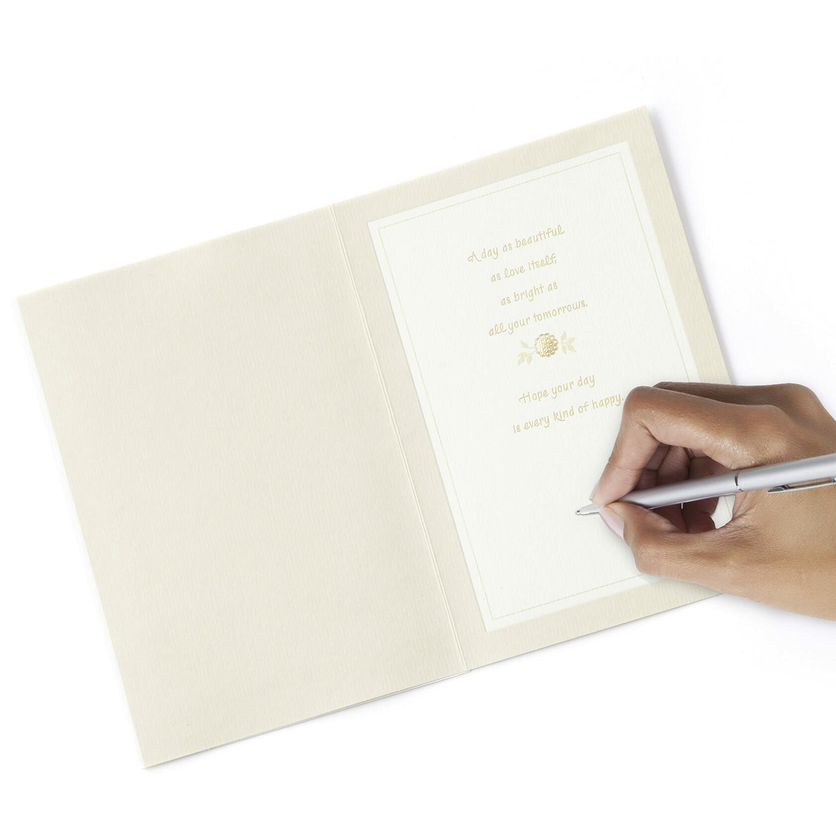 Hallmark Wedding Card Mr. & Mrs. Elegant Design with Envelope