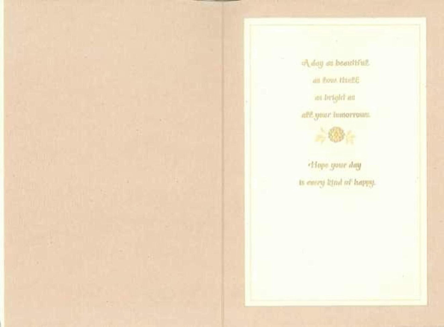 Hallmark Wedding Card Mr. & Mrs. Elegant Design with Envelope