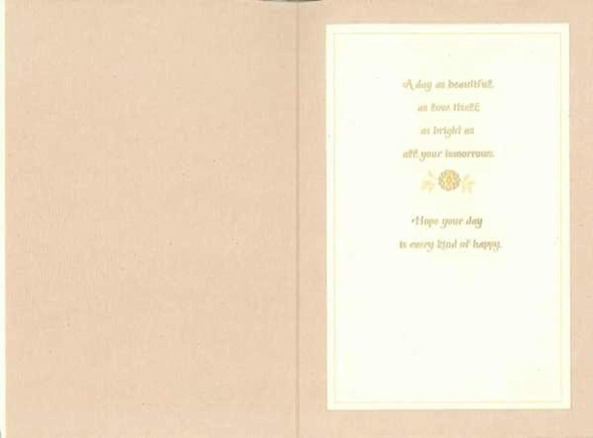Hallmark Wedding Card Mr. & Mrs. Elegant Design with Envelope