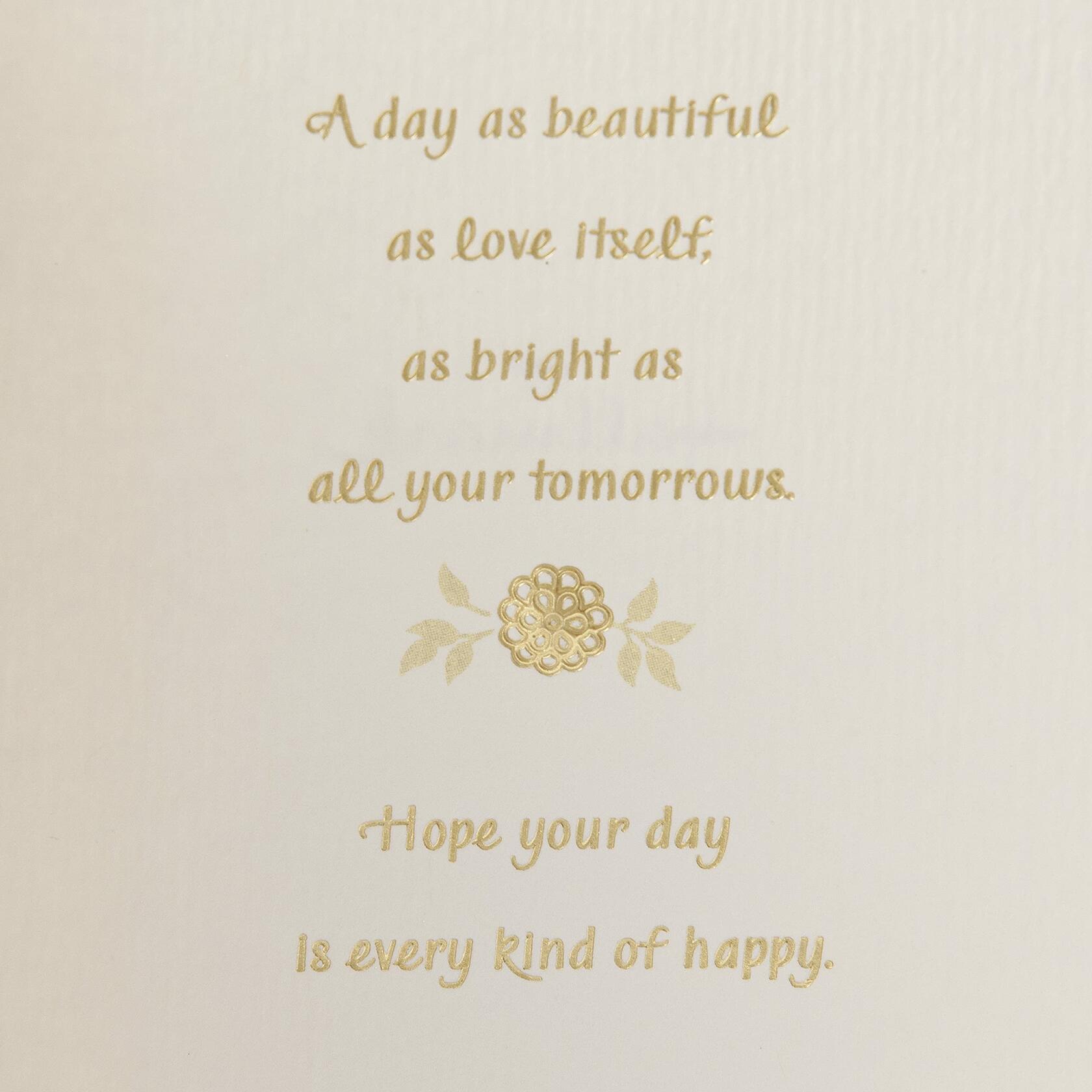 Hallmark Wedding Card Mr. & Mrs. Elegant Design with Envelope