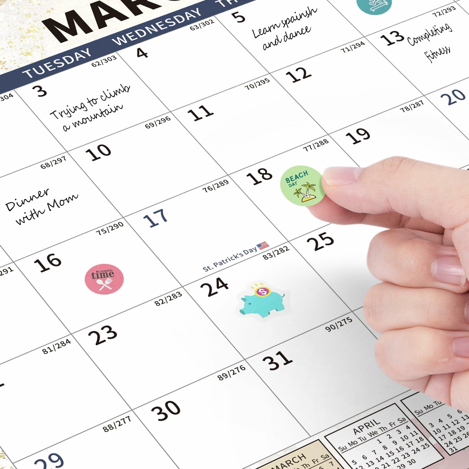 EYROZILL 2025-2026 Wall Calendar 17x22 Large Monthly Vertical 18 Month