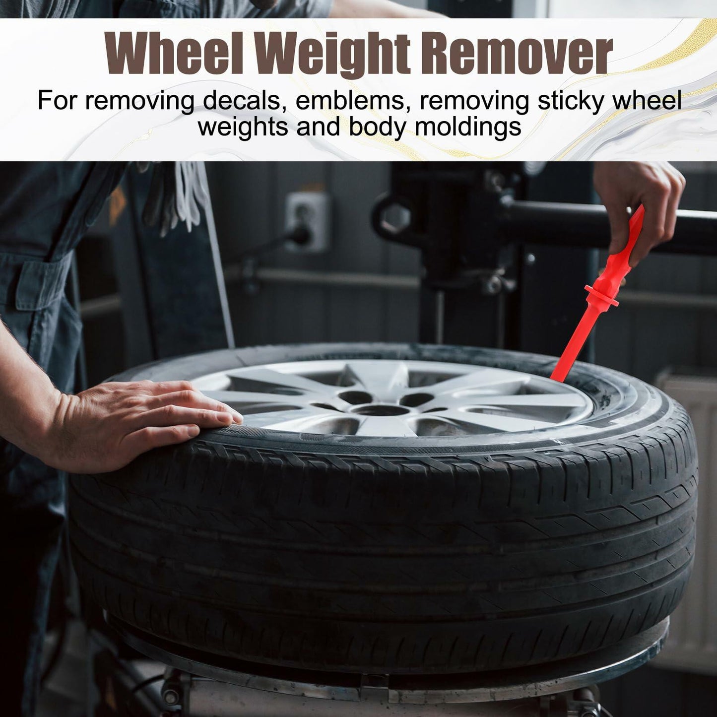 Tallew 2 Pcs Tire Valve Stem Puller & Scraper Tool Set with Rubber Boot