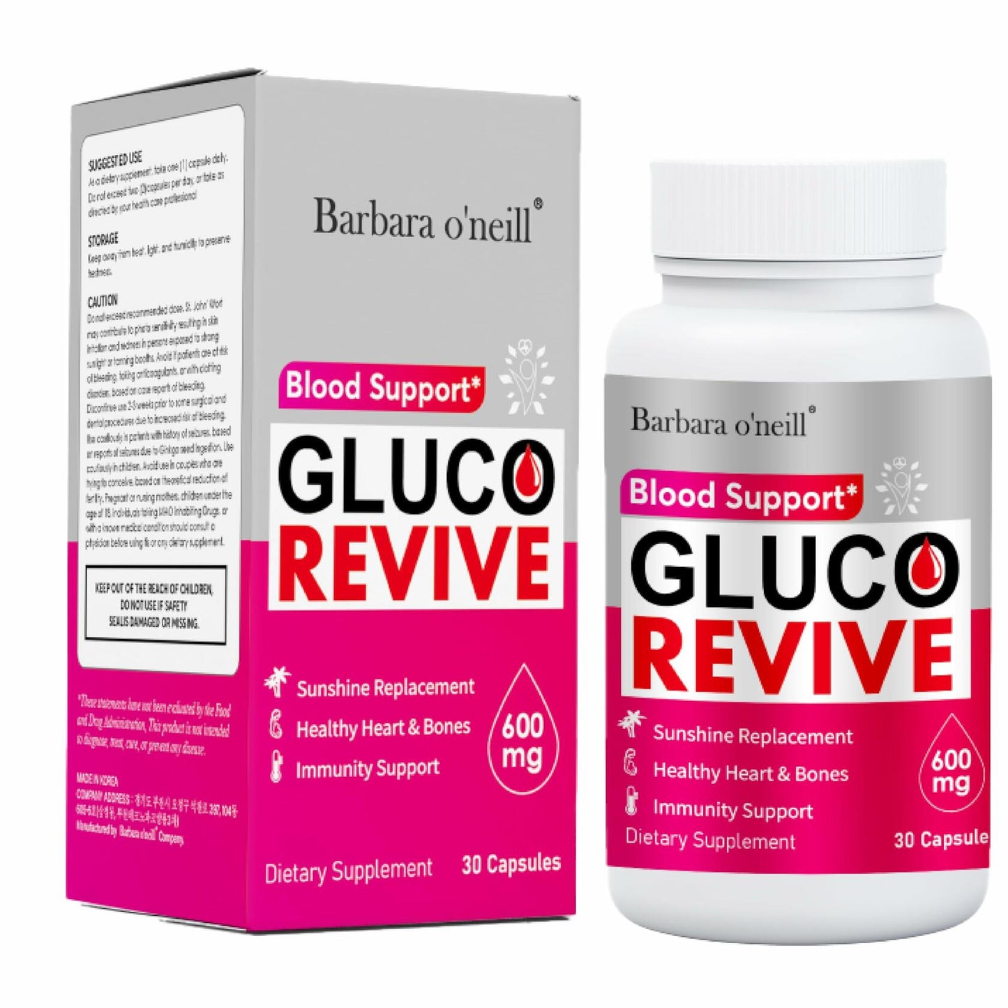 BestBy05/27 Barbara o'neill Gluco Revive Advanced Formula Capsules 30 Count