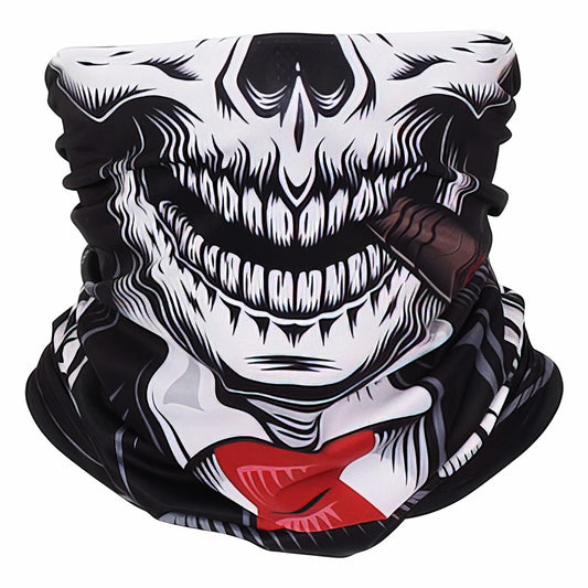 CycleZT Skull Neck Gaiter Mask Motorcycle Riding Fishing Cigar Skull One Size