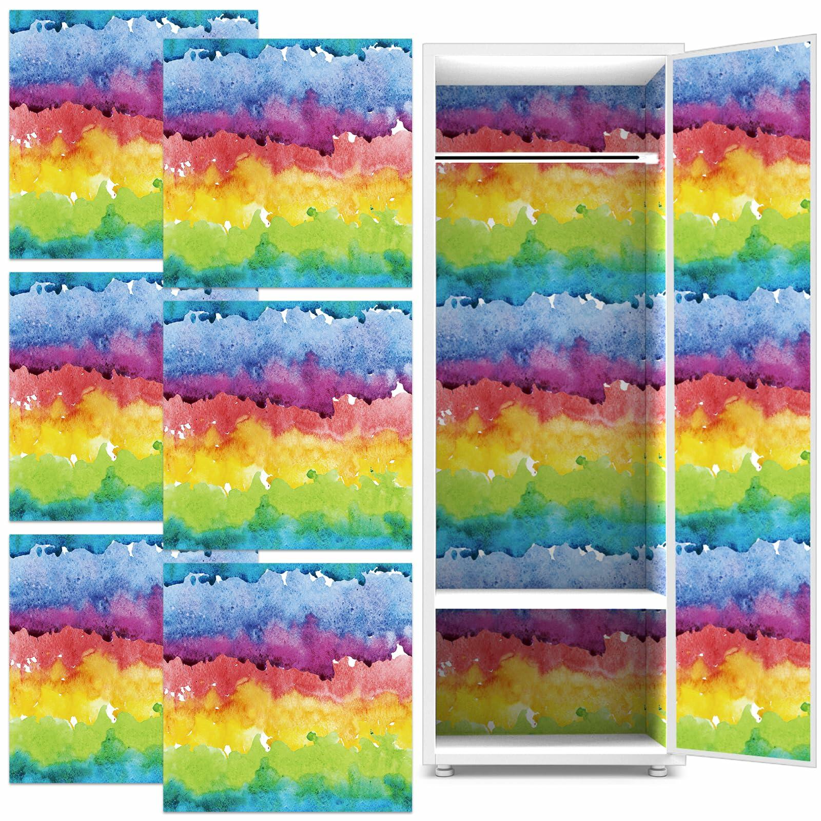 Nuanchu Magnetic Locker Wallpaper 12x12in 6pcs Colorful Waterproof Trimmable