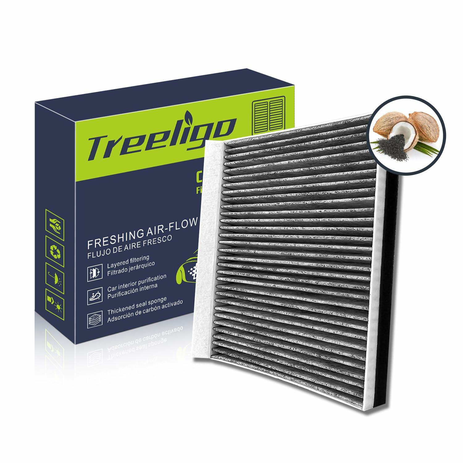 Treeligo CF10735 Cabin Air Filter w/ Coconut Charcoal Fits Genesis G70 G80 GV80