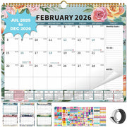 EYROZILL 2025-2026 Wall Calendar 17x22 Large Monthly Vertical 18 Month
