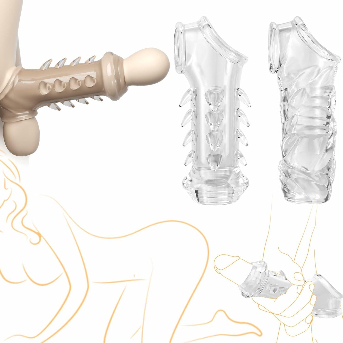 OPEN BOX Sneerbaby Reusable Silicone Sleeves 2pcs Transparent