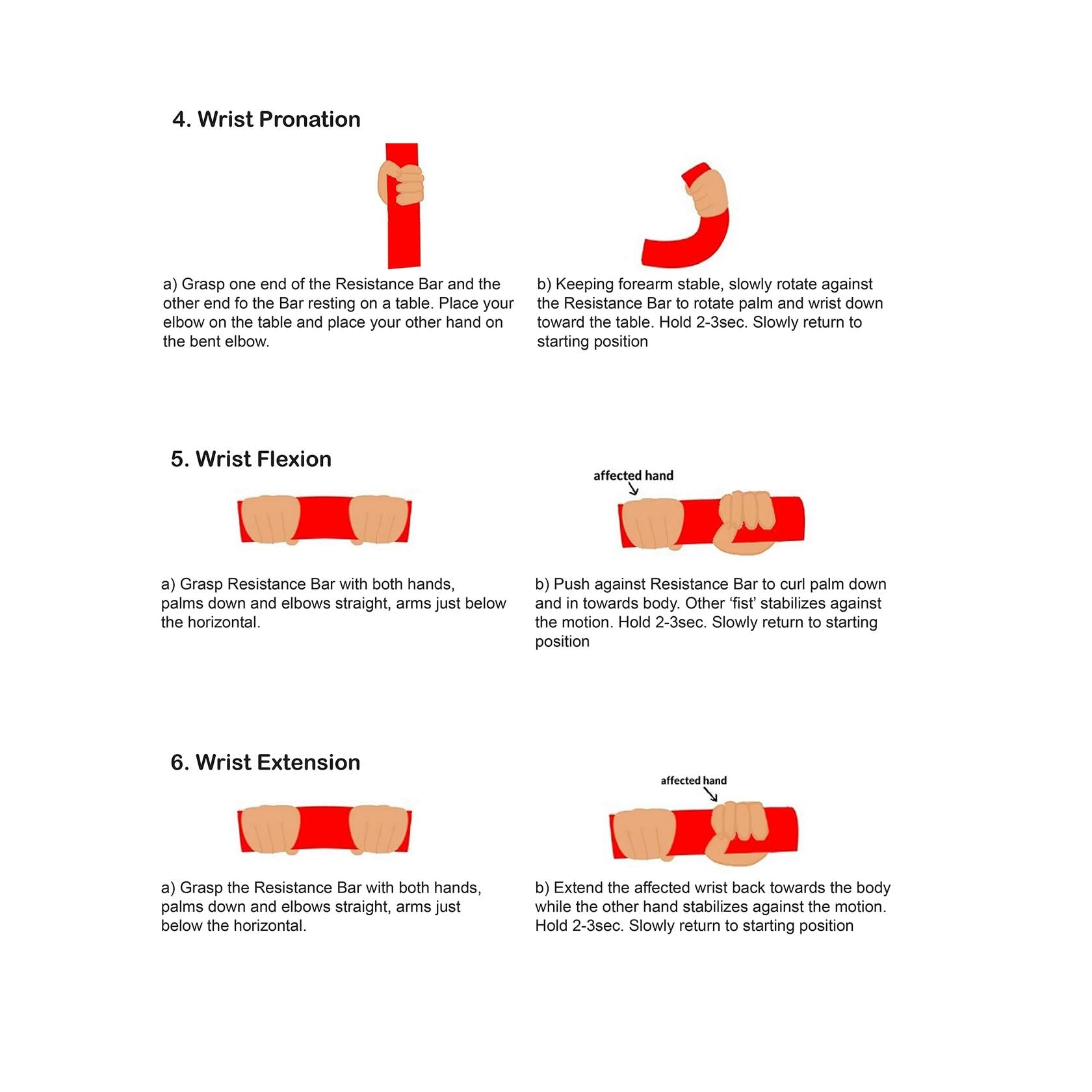 FlintRehab Flex Bars 3 Pack Multicolor Hand Therapy Resistance Exercise Bars