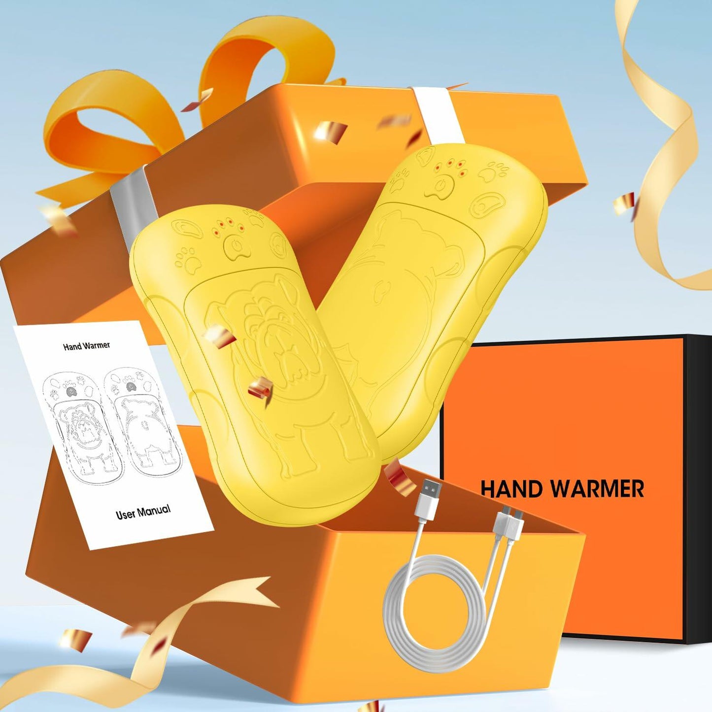 OLV Rechargeable Hand Warmers 2 Pack 6000mAh Magnetic 18Hrs Portable Heater