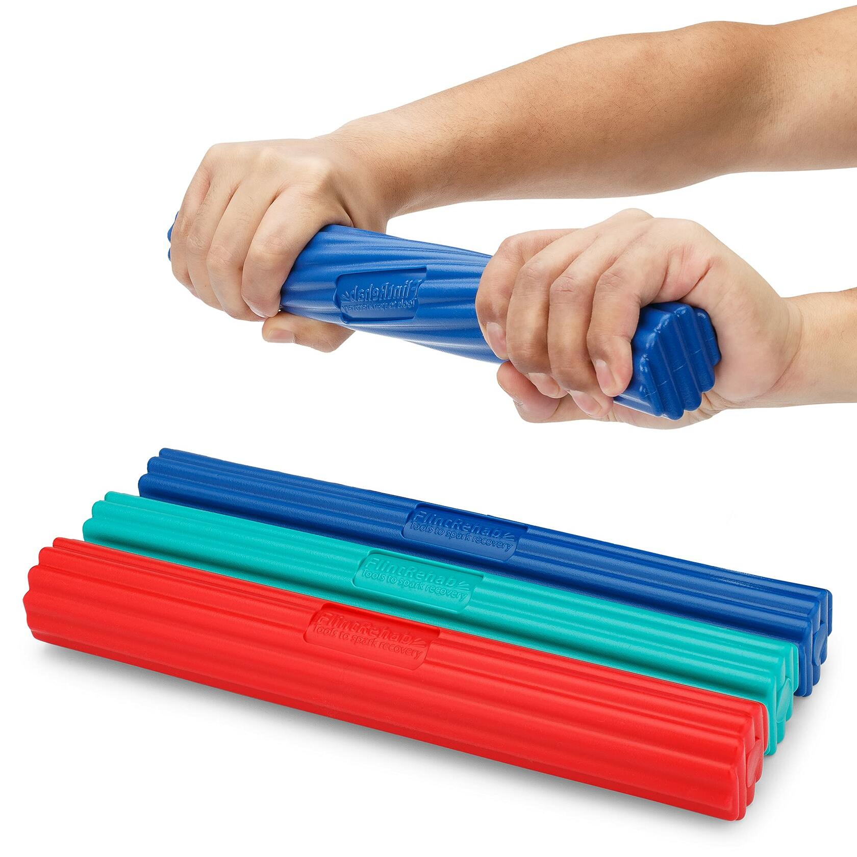 FlintRehab Flex Bars 3 Pack Multicolor Hand Therapy Resistance Exercise Bars