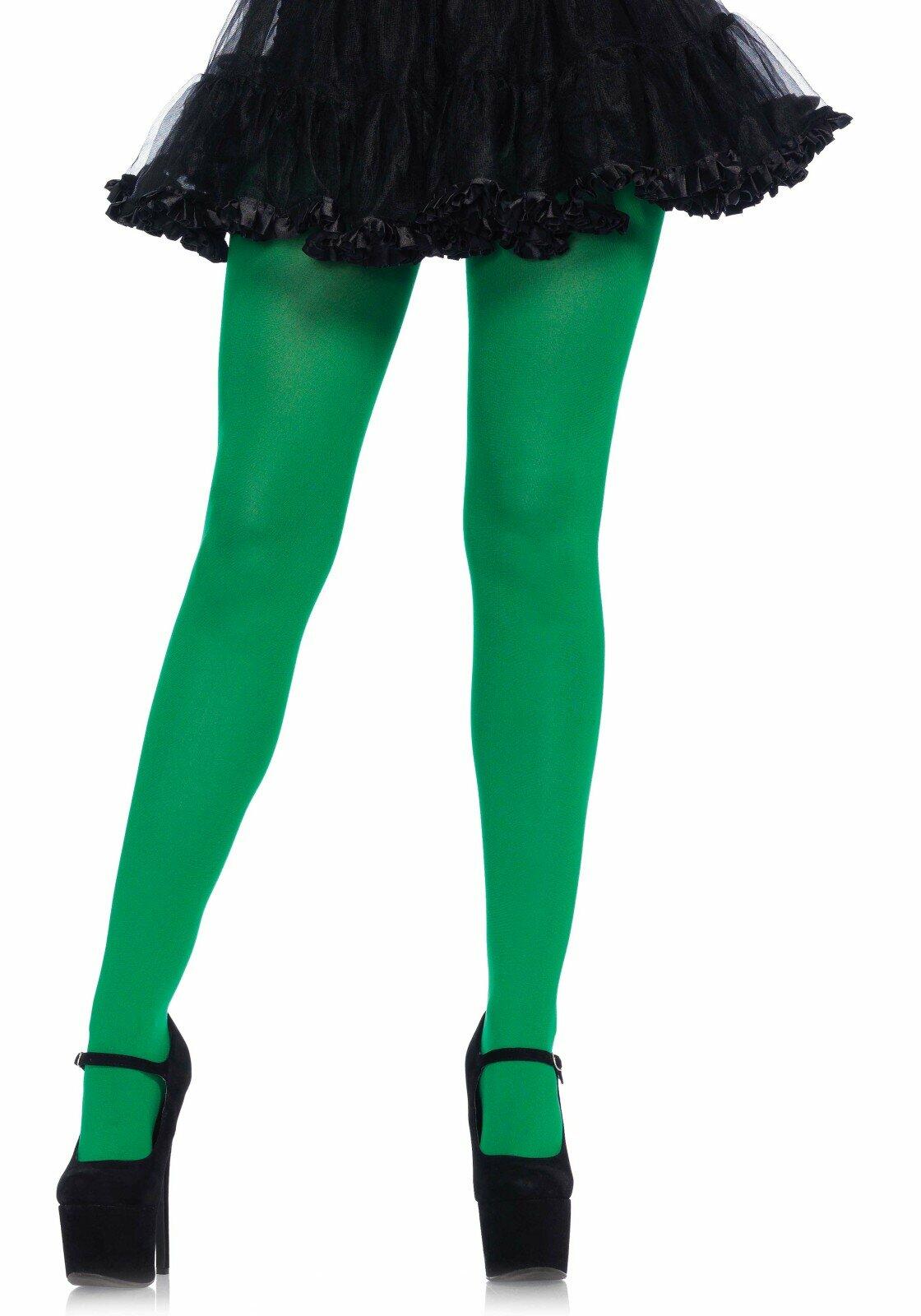 Leg Avenue Women's Opaque Plus Size Tights Kelly Green Size Plus