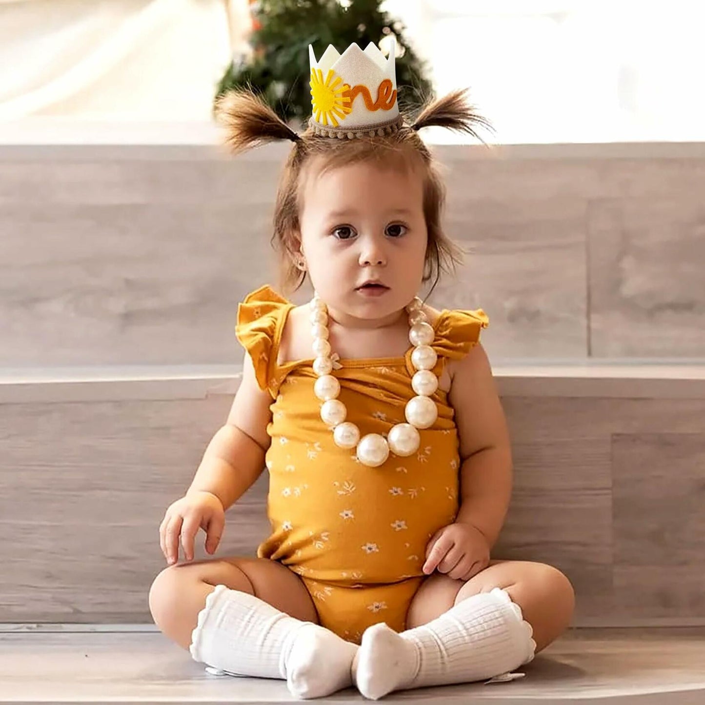 JeVenis 2pcs First Trip Around the Sun Birthday Hat Boho Sun Party Decoration