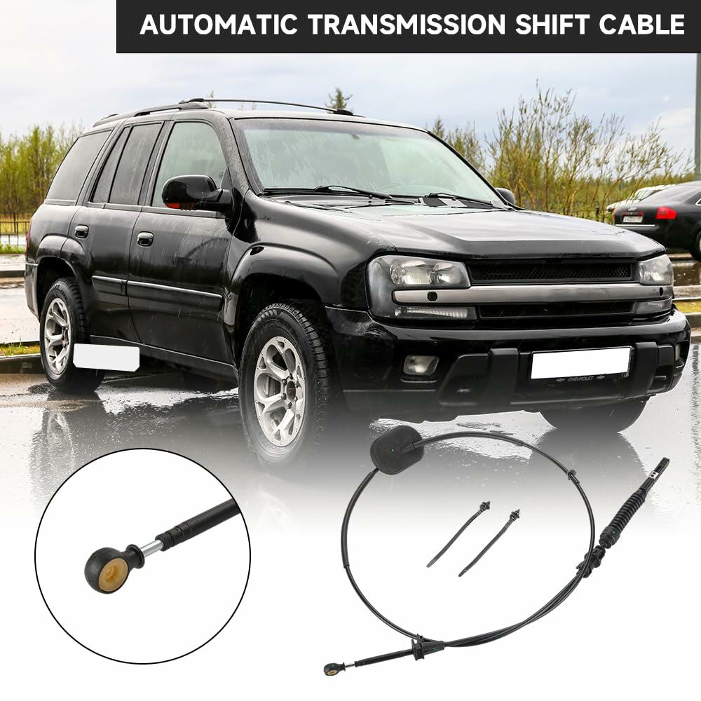 YOLLKY Automatic Transmission Control Lever Cable Chevrolet Trailblazer Black