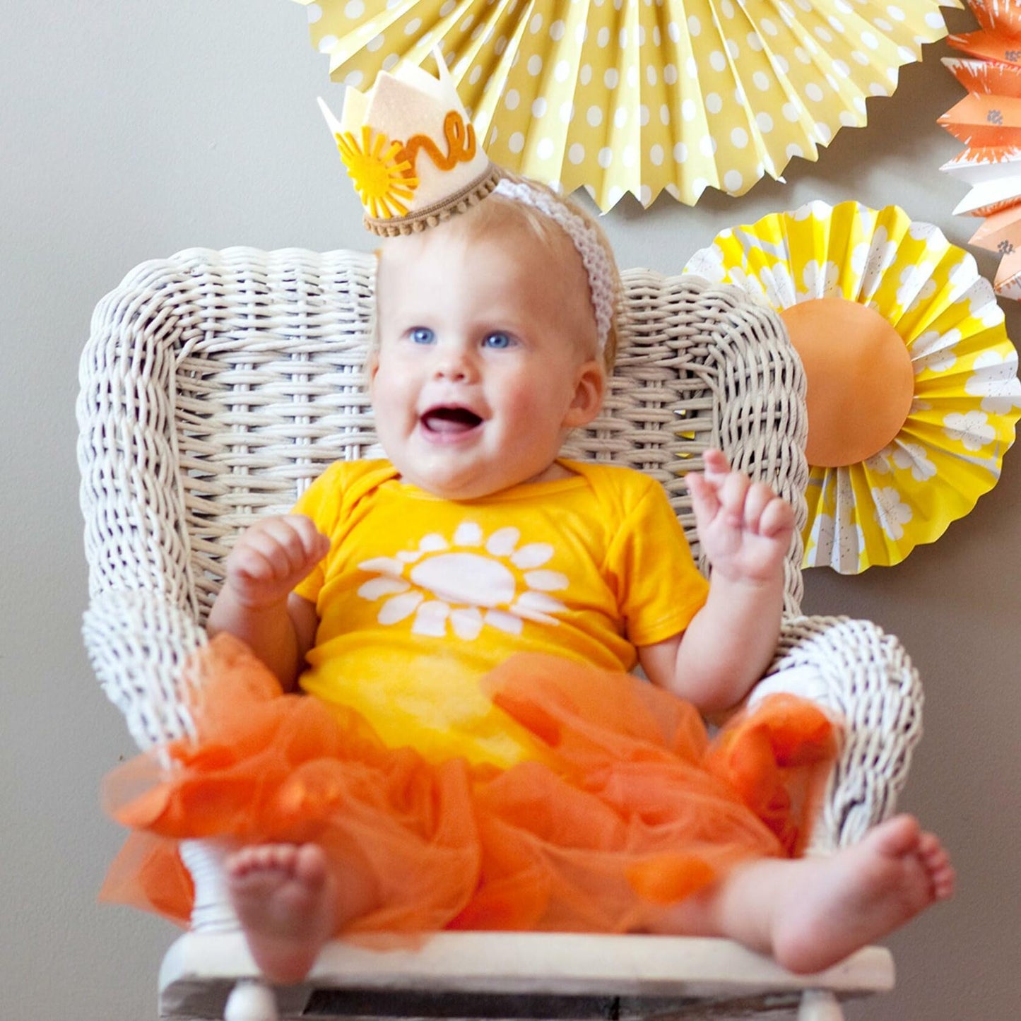 JeVenis 2pcs First Trip Around the Sun Birthday Hat Boho Sun Party Decoration