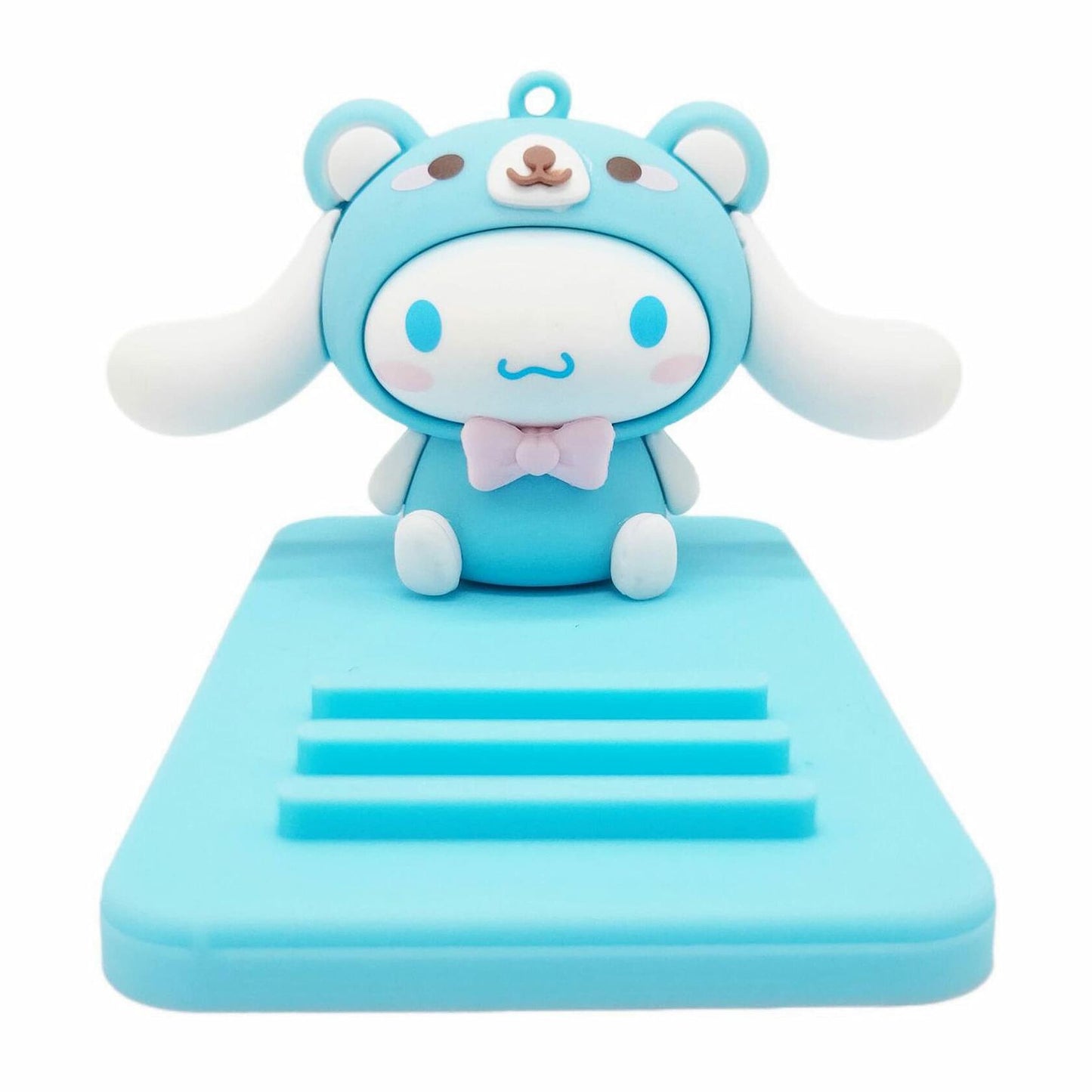 Sicpfuj Cute Phone Stand Desk Cell Phone Holder Blue Polyvinyl Chloride