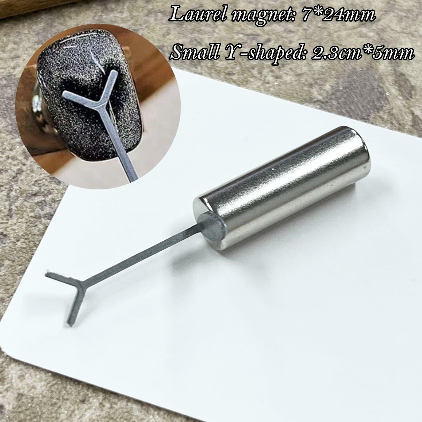 KooluWin 5 Pack Heart Cat Eye Gel Polish Magnets Black with Y-Shaped Guide