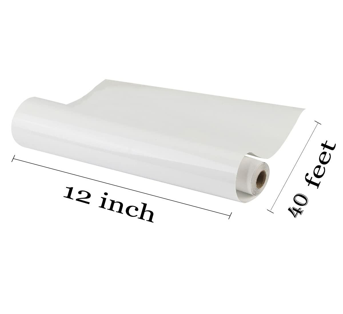 [Like New] Guangyintong Heat Transfer Vinyl Roll 12" x 40ft Glossy White HTV for T-Shirts
