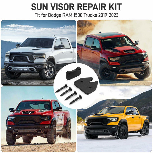 YIBEICO Sun Visor Repair Kit for Dodge RAM 1500 Trucks 2019-2023 Black