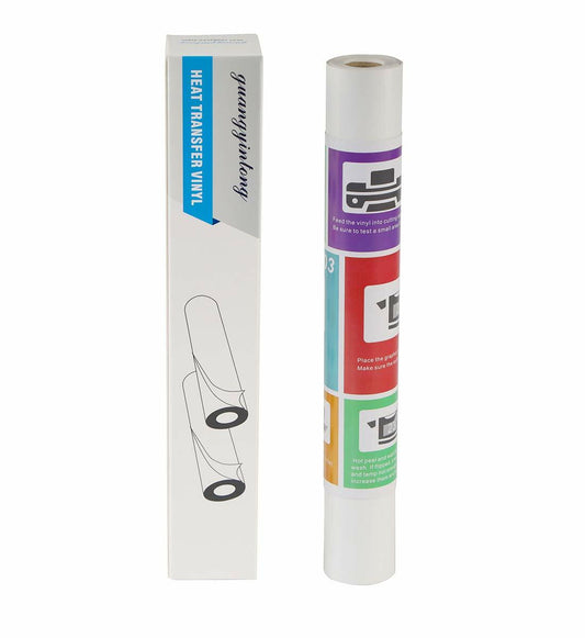 [Like New] Guangyintong Heat Transfer Vinyl Roll 12" x 40ft Glossy White HTV for T-Shirts