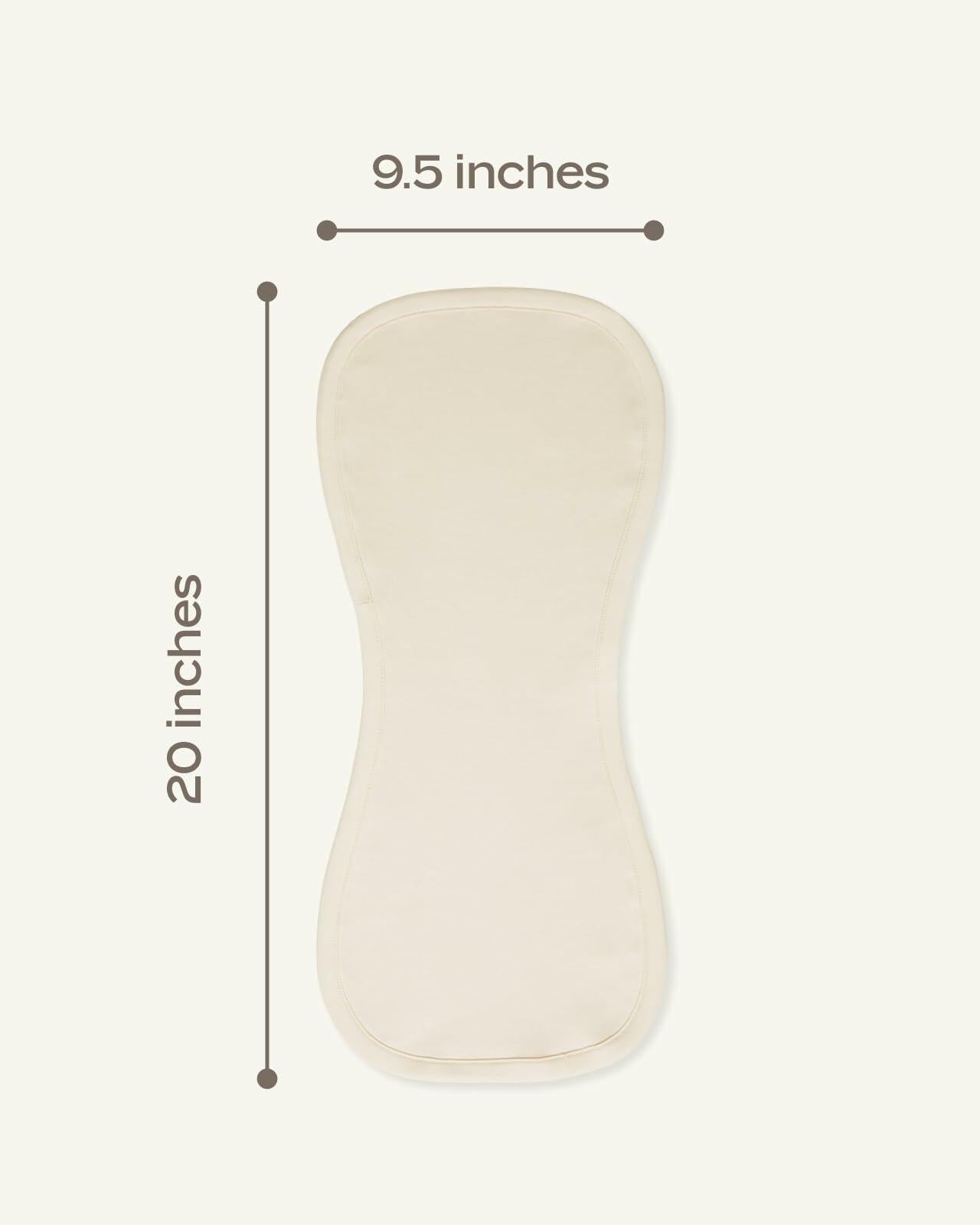 MON CHOU Organic Cotton Burp Cloths Baby 20x9.5 Meadow Cocoa