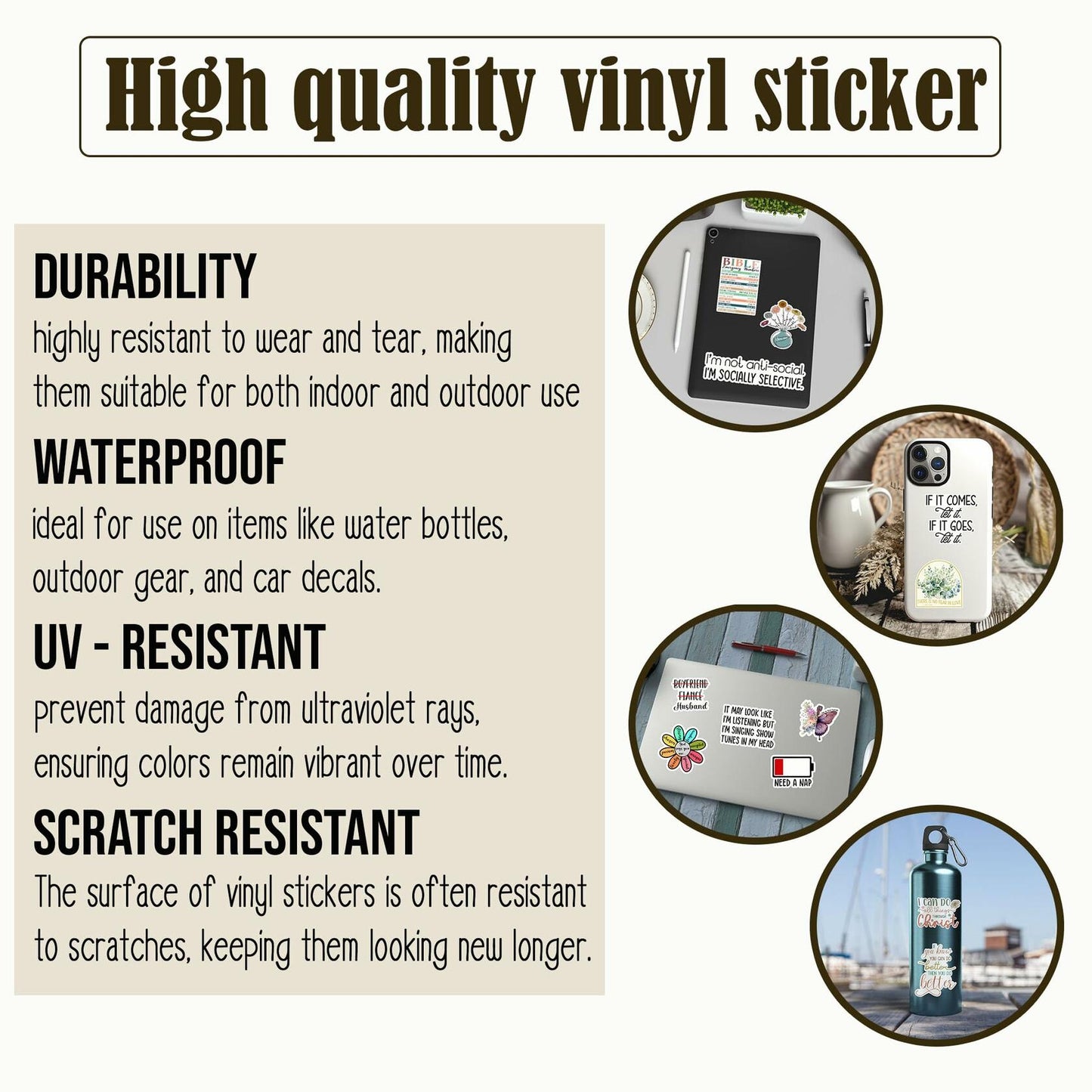 3pcs Funny Quote Stickers If at First You Don’t Succeed Vinyl Decal 3x2in