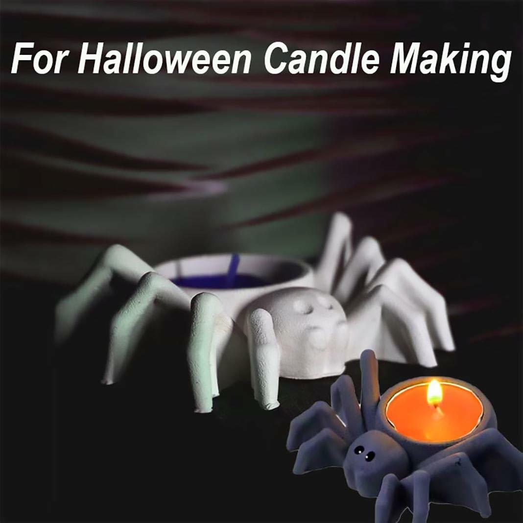 Fuehbur Spider Candle 3D Silicone Mold for Epoxy Resin DIY White