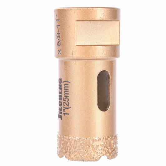 JIECHENG 1" Diamond Hole Saw 25mm Gold for Granite Quartzite Marble Concrete