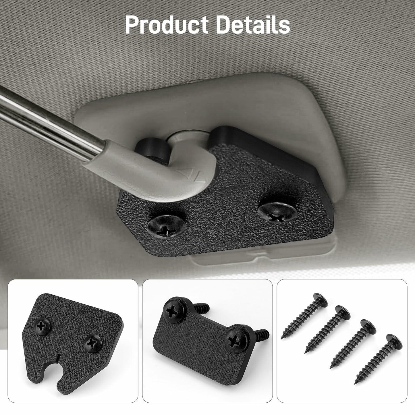 YIBEICO Sun Visor Repair Kit for Dodge RAM 1500 Trucks 2019-2023 Black