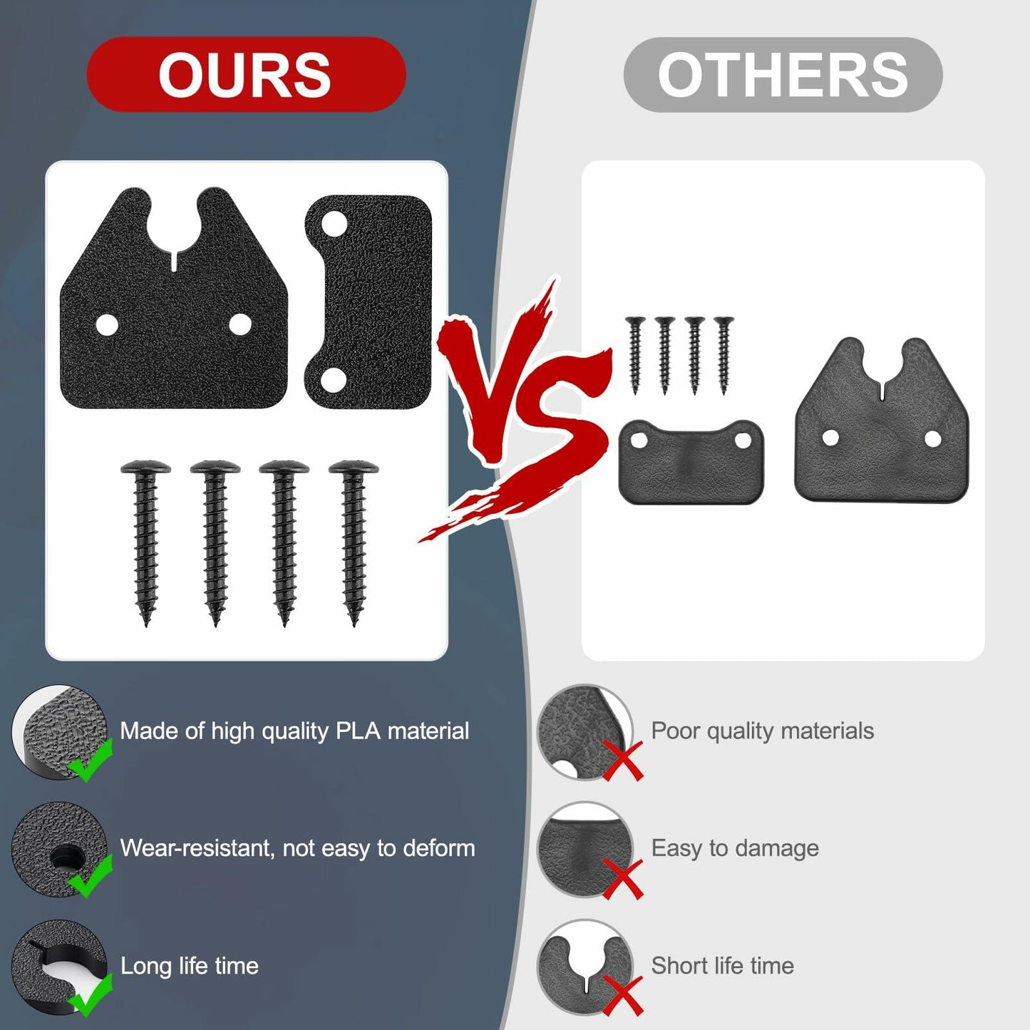 YIBEICO Sun Visor Repair Kit for Dodge RAM 1500 Trucks 2019-2023 Black