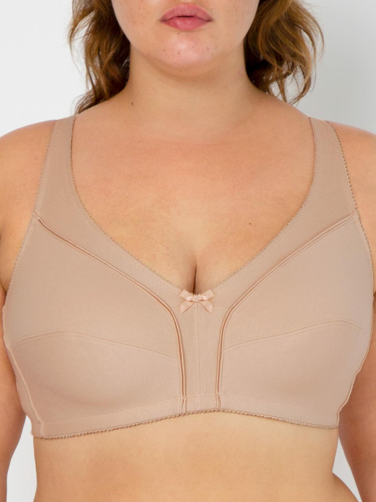 Fruit of the Loom Womens Seamed Wirefree Full Coverage Bra White/Sand Size 36D