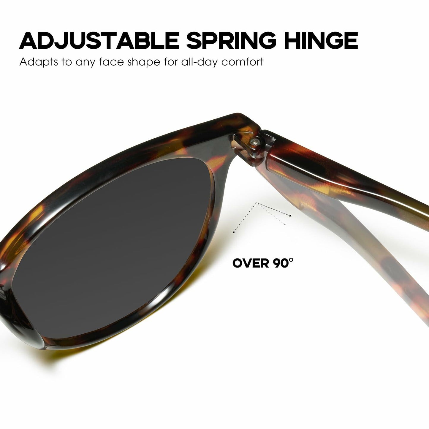 mosanana Polarized Round Sunglasses Small Tortoise Grey Casual Women MS52361