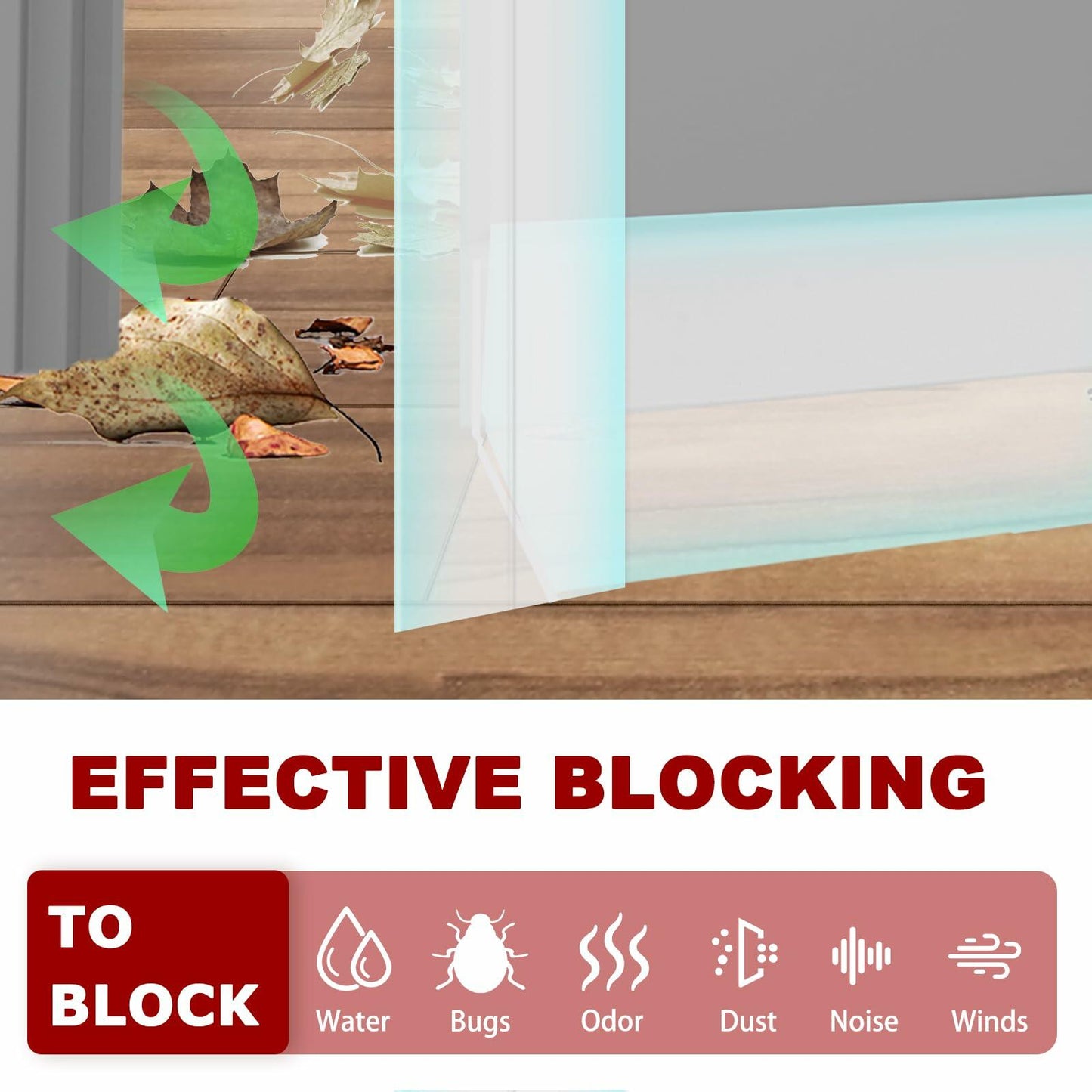 Heonay Weather Stripping Door Draft Stopper Silicone Strip Transparent 2inx20ft