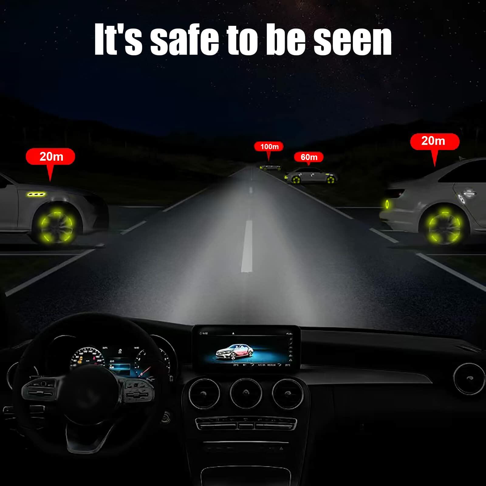 3D Strong Reflective Car Fender Trunk Wheel Tire Rim Stickers Diamond Grade