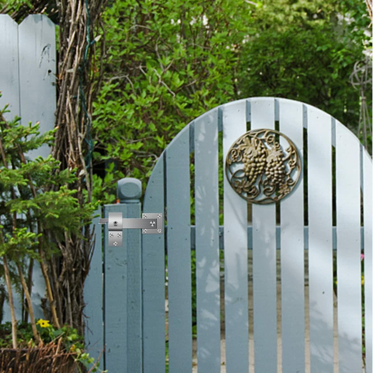 Bdmetals 6" Stainless Steel Heavy Duty Gate Latch Antirust Silver