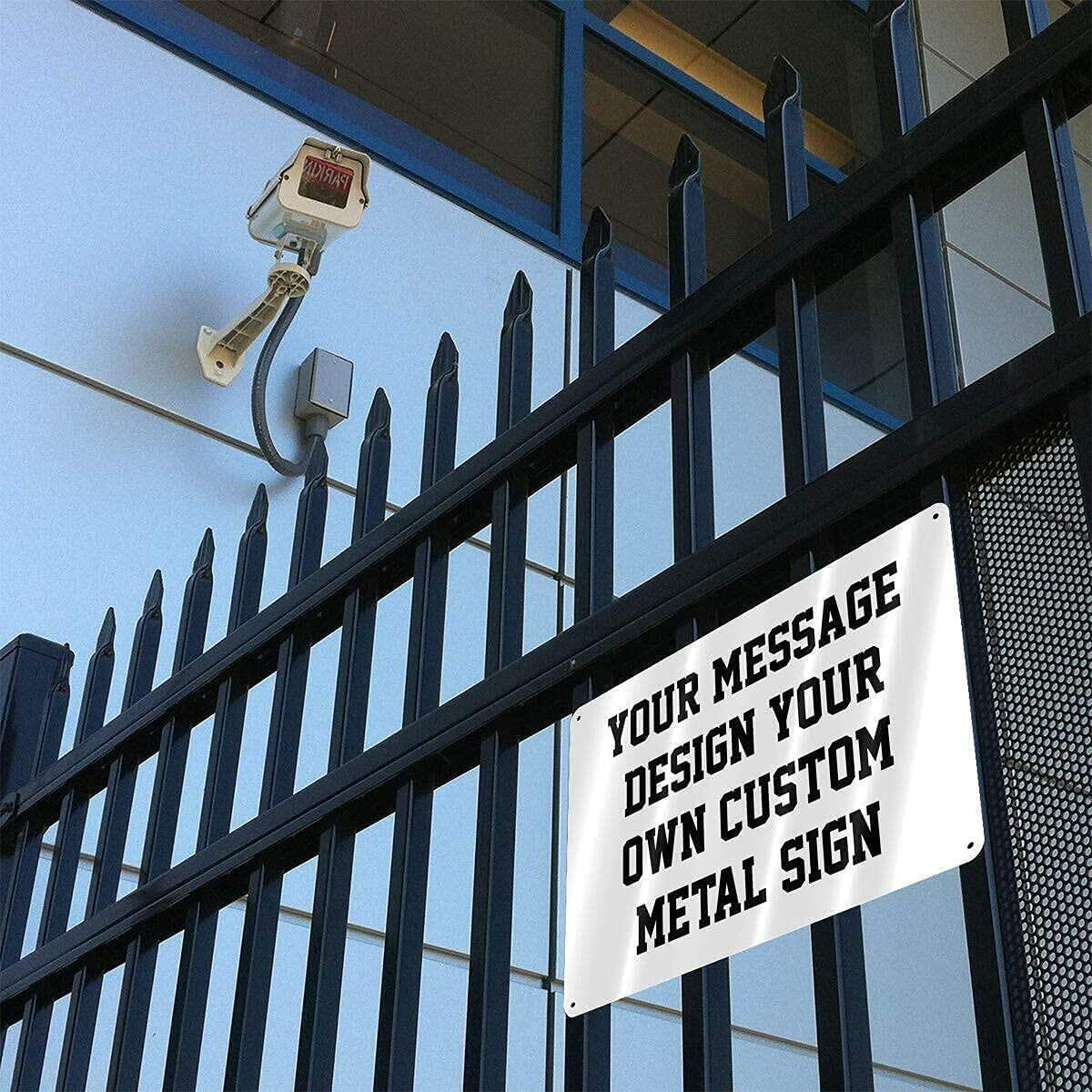 Eletina Street Sign Liability Swimming Pool Warning Aluminum Metal 8x8 Inch